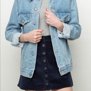Brand New Brandy Melville Navy Corduroy Skirt